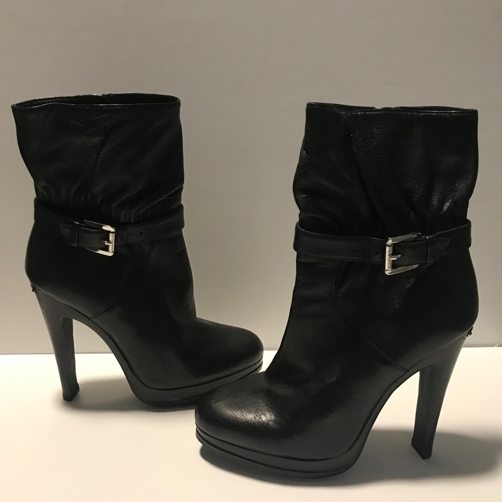 Michael Kors Black Leather Booties